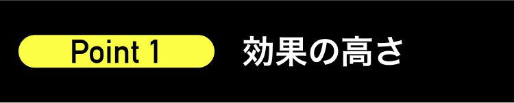 Point 1
効果の高さ