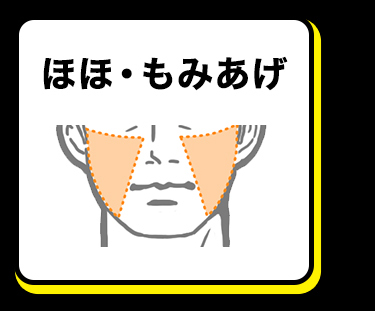ほほ・もみあげ