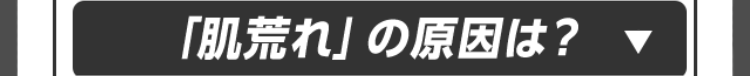 「肌荒れ」の原因は？