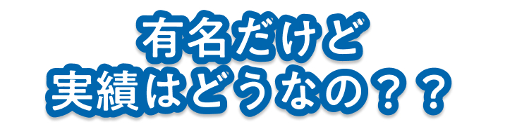有名だけど
実績はどうなの??
MEN'S
TBC