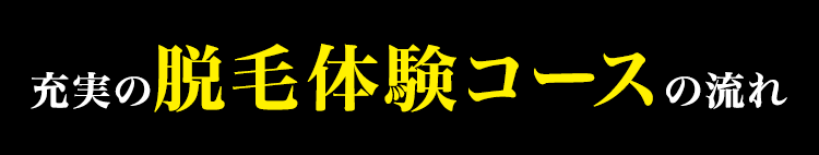 充実の脱毛体験コースの流れ